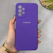 قاب گوشی Galaxy A23 سامسونگ سیلیکونی اورجینال پاک کنی سورا SORA درجه یک زیربسته بنفش کد 165383