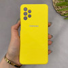 قاب گوشی Galaxy A32 5G سامسونگ سیلیکونی اورجینال پاک کنی سورا SORA درجه یک زیربسته زرد کد 165388