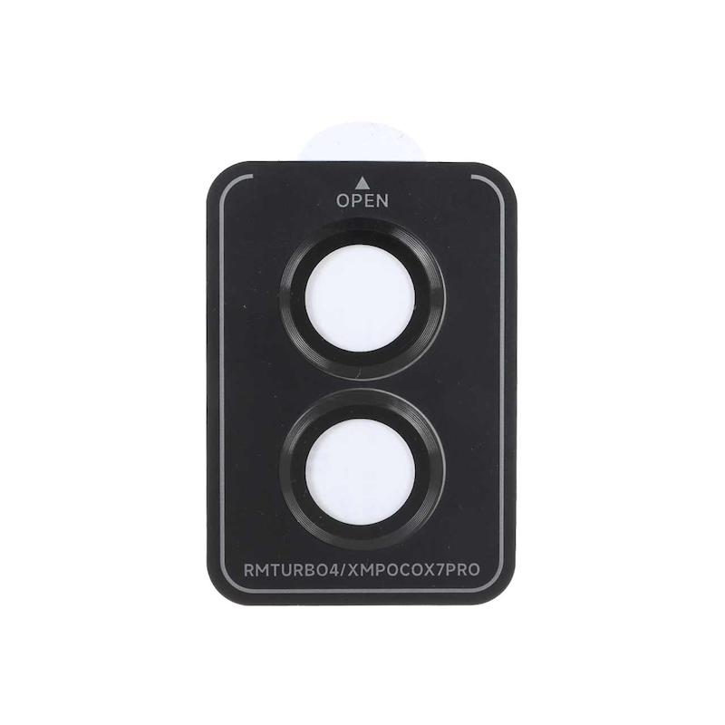 محافظ لنز دوربین گوشی Poco X7 Pro شیائومی اورجینال محافظ لنز Camera Lens رینگی فلزی مشکی کد 180419