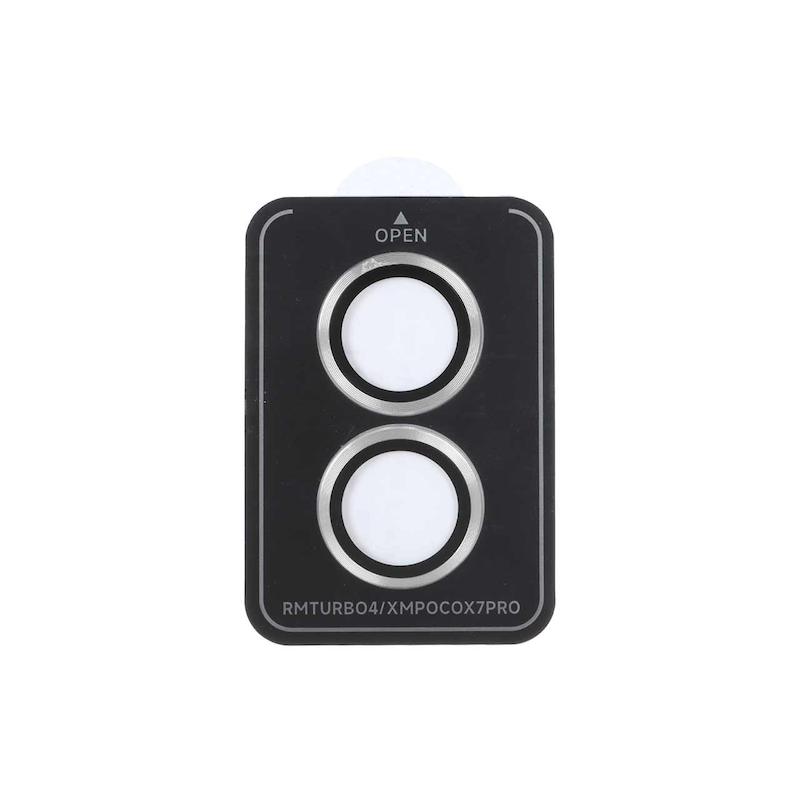 محافظ لنز دوربین گوشی Poco X7 Pro شیائومی اورجینال محافظ لنز Camera Lens رینگی فلزی نقره ای کد 180420