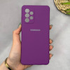 قاب گوشی Galaxy A52 4G - A52 5G - A52S سامسونگ سیلیکونی اورجینال پاک کنی سورا SORA درجه یک زیربسته بنفش کد 165401