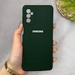 قاب گوشی Galaxy M52 سامسونگ سیلیکونی اورجینال پاک کنی سورا SORA درجه یک زیربسته سبز تیره کد 165413