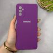 قاب گوشی Galaxy M52 سامسونگ سیلیکونی اورجینال پاک کنی سورا SORA درجه یک زیربسته بنفش کد 165424