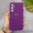 قاب گوشی Galaxy S23 FE سامسونگ سیلیکونی اورجینال پاک کنی سورا SORA درجه یک زیربسته بنفش کد 165438