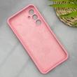 قاب گوشی Galaxy S23 FE سامسونگ سیلیکونی اورجینال پاک کنی سورا SORA درجه یک زیربسته صورتی کد 165443