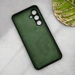 قاب گوشی Galaxy S24 FE سامسونگ سیلیکونی اورجینال پاک کنی سورا SORA درجه یک زیربسته سبز تیره کد 165450