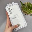 قاب گوشی Galaxy S24 FE سامسونگ سیلیکونی اورجینال پاک کنی سورا SORA درجه یک زیربسته سفید کد 165457