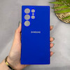 قاب گوشی Galaxy S24 Ultra سامسونگ سیلیکونی اورجینال پاک کنی سورا SORA درجه یک زیربسته آبی کاربنی کد 165460