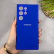 قاب گوشی Galaxy S24 Ultra سامسونگ سیلیکونی اورجینال پاک کنی سورا SORA درجه یک زیربسته آبی کاربنی کد 165460