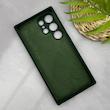 قاب گوشی Galaxy S24 Ultra سامسونگ سیلیکونی اورجینال پاک کنی سورا SORA درجه یک زیربسته سبز تیره کد 165464