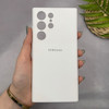 قاب گوشی Galaxy S23 Ultra سامسونگ سیلیکونی اورجینال پاک کنی سورا SORA درجه یک زیربسته سفید کد 165473