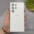 قاب گوشی Galaxy S23 Ultra سامسونگ سیلیکونی اورجینال پاک کنی سورا SORA درجه یک زیربسته سفید کد 165473