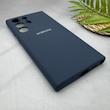 قاب گوشی Galaxy S23 Ultra سامسونگ سیلیکونی اورجینال پاک کنی سورا SORA درجه یک زیربسته سرمه ای کد 165479