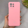 قاب گوشی Xiaomi Mi 11 Lite 4G - Mi 11 Lite 5G - Mi 11 Lite Ne شیائومی سیلیکونی اورجینال پاک کنی سورا SORA درجه یک زیربسته صورتی کد 165484
