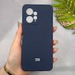 قاب گوشی Redmi Note 12 4G شیائومی سیلیکونی اورجینال پاک کنی سورا SORA درجه یک زیربسته سرمه ای کد 165631