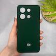 قاب گوشی Redmi Note 13 4G شیائومی سیلیکونی اورجینال پاک کنی سورا SORA درجه یک زیربسته سبز تیره کد 165650