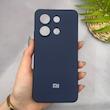 قاب گوشی Redmi Note 13 4G شیائومی سیلیکونی اورجینال پاک کنی سورا SORA درجه یک زیربسته سرمه ای کد 165653
