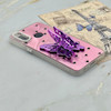 قاب گوشی Galaxy A10S سامسونگ فانتزی IMD لنز نگین دار دور مات دکمه کرومی طرح قلب و پروانه کیوت کد 165666
