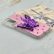 قاب گوشی Galaxy A15 سامسونگ فانتزی IMD لنز نگین دار دور مات دکمه کرومی طرح قلب و پروانه کیوت کد 165672