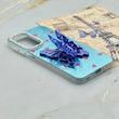 قاب گوشی Galaxy A17 سامسونگ فانتزی IMD لنز نگین دار دور مات دکمه کرومی طرح قلب و پروانه کیوت کد 165682