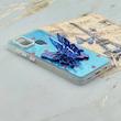 قاب گوشی Galaxy A21S سامسونگ فانتزی IMD لنز نگین دار دور مات دکمه کرومی طرح قلب و پروانه کیوت کد 165688