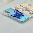 قاب گوشی Galaxy A24 سامسونگ فانتزی IMD لنز نگین دار دور مات دکمه کرومی طرح قلب و پروانه کیوت کد 165693