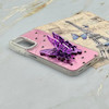 قاب گوشی Galaxy A24 سامسونگ فانتزی IMD لنز نگین دار دور مات دکمه کرومی طرح قلب و پروانه کیوت کد 165694