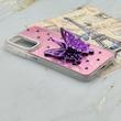 قاب گوشی Galaxy A25 سامسونگ فانتزی IMD لنز نگین دار دور مات دکمه کرومی طرح قلب و پروانه کیوت کد 165696