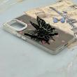 قاب گوشی Galaxy A53 سامسونگ فانتزی IMD لنز نگین دار دور مات دکمه کرومی طرح قلب و پروانه کیوت کد 165728