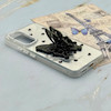 قاب گوشی Galaxy A54 سامسونگ فانتزی IMD لنز نگین دار دور مات دکمه کرومی طرح قلب و پروانه کیوت کد 165731