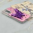قاب گوشی Galaxy A54 سامسونگ فانتزی IMD لنز نگین دار دور مات دکمه کرومی طرح قلب و پروانه کیوت کد 165732