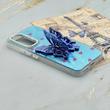 قاب گوشی Galaxy A54 سامسونگ فانتزی IMD لنز نگین دار دور مات دکمه کرومی طرح قلب و پروانه کیوت کد 165733