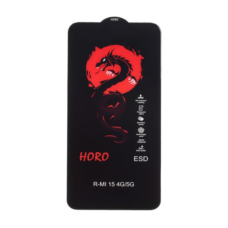 گلس گوشی Redmi 15 4G - Redmi 15 5G شیائومی شیشه ای HORO BLACK Dragon سری آنتی استاتیک اورجینال کد G198-180499