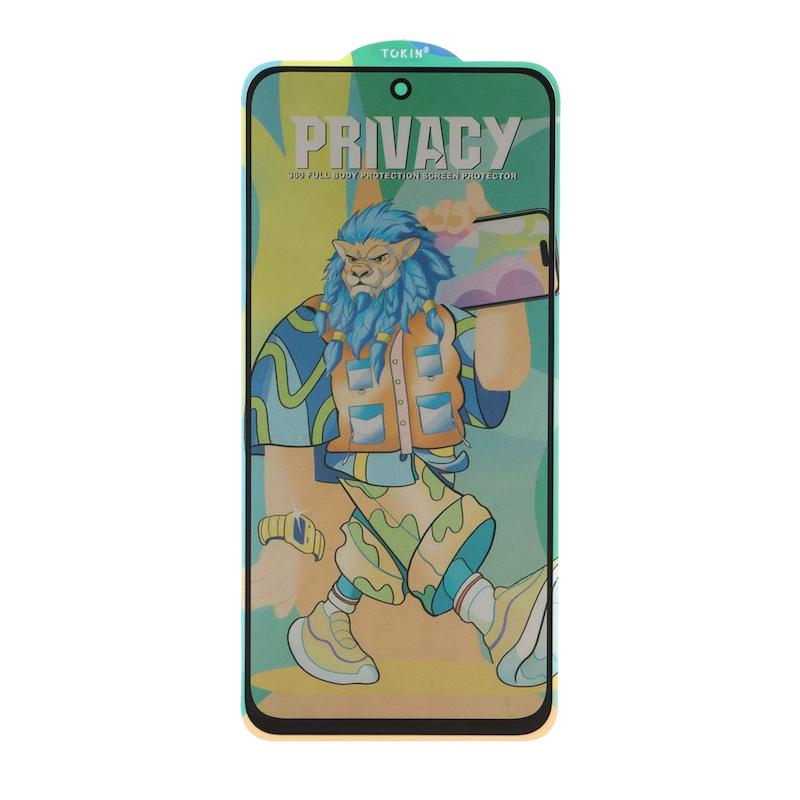 گلس گوشی Redmi 15 4G - Redmi 15 5G - Poco M7 4G شیائومی شیشه ای حریم شخصی شیشه ای Tokin Privacy فول کاور اورجینال کد G198-180504
