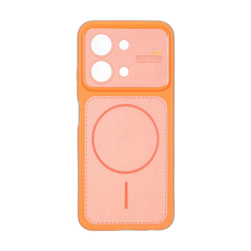 قاب گوشی Redmi 15C - Poco C85 شیائومی Auto Focus مستطیلی طرح مگ سیف محافظ لنزدار نارنجی کد 180542