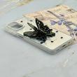 قاب گوشی Galaxy A12 - M12 سامسونگ فانتزی IMD لنز نگین دار دور مات دکمه کرومی طرح قلب و پروانه کیوت کد 165753