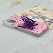 قاب گوشی Galaxy A22 4G - M32 4G سامسونگ فانتزی IMD لنز نگین دار دور مات دکمه کرومی طرح قلب و پروانه کیوت کد 165762