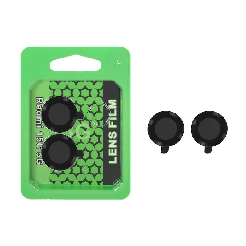 محافظ لنز Redmi 15C شیائومی شیائومی رینگی فلزی - شیشه ای LENS FILM رنگ مشکی دو عددی کد 180574