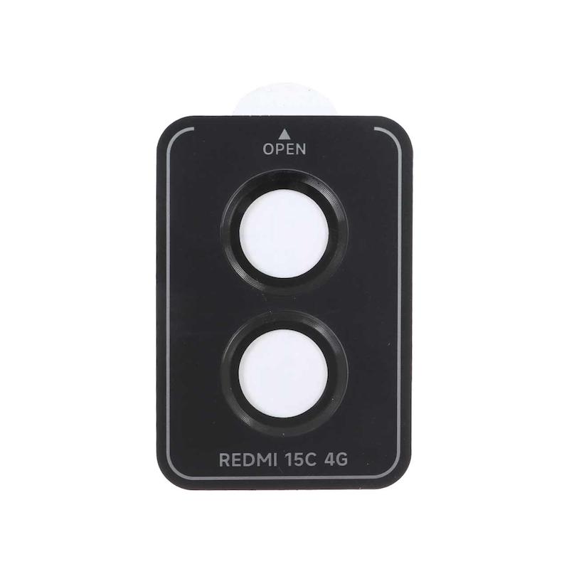 محافظ لنز دوربین گوشی Redmi 15C شیائومی اورجینال محافظ لنز Camera Lens رینگی فلزی مشکی کد 180605