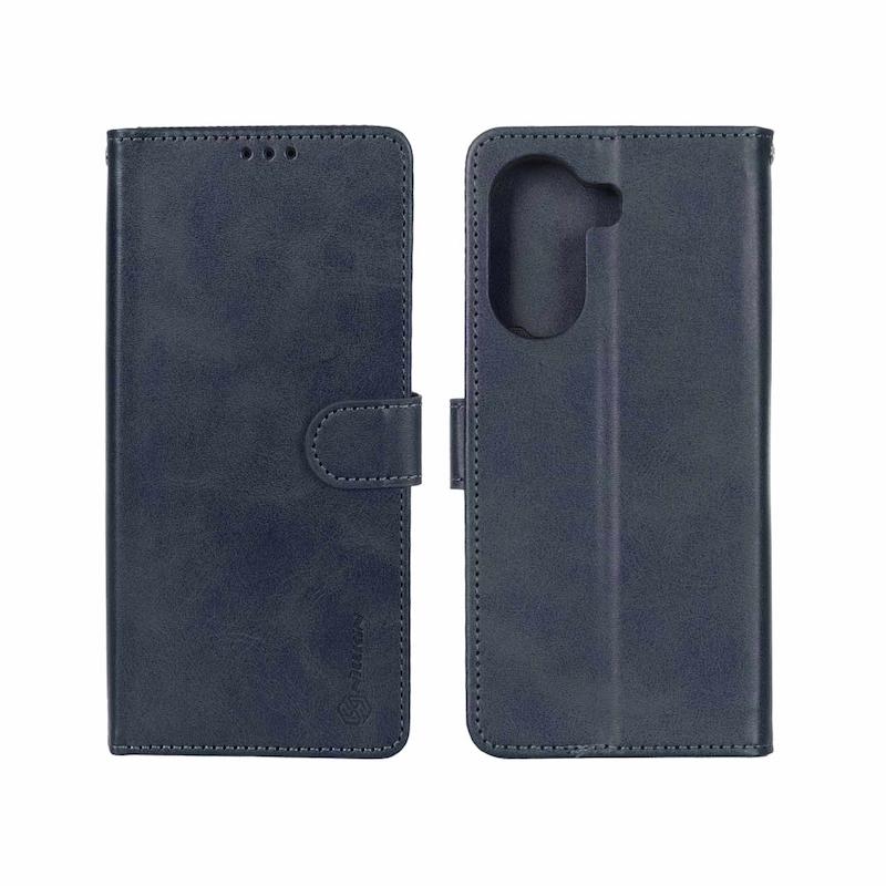 کیف گوشی Redmi A5 - Poco C71 شیائومی مگنتی Nillkin طرح چرم کتابی سرمه ای کد 180624