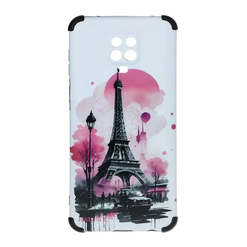 قاب گوشی Redmi Note 9S - Redmi Note 9 Pro شیائومی فانتزی هارد HARD ایربگ دار کپسولی محافظ لنز دار برج ایفل کد 180645