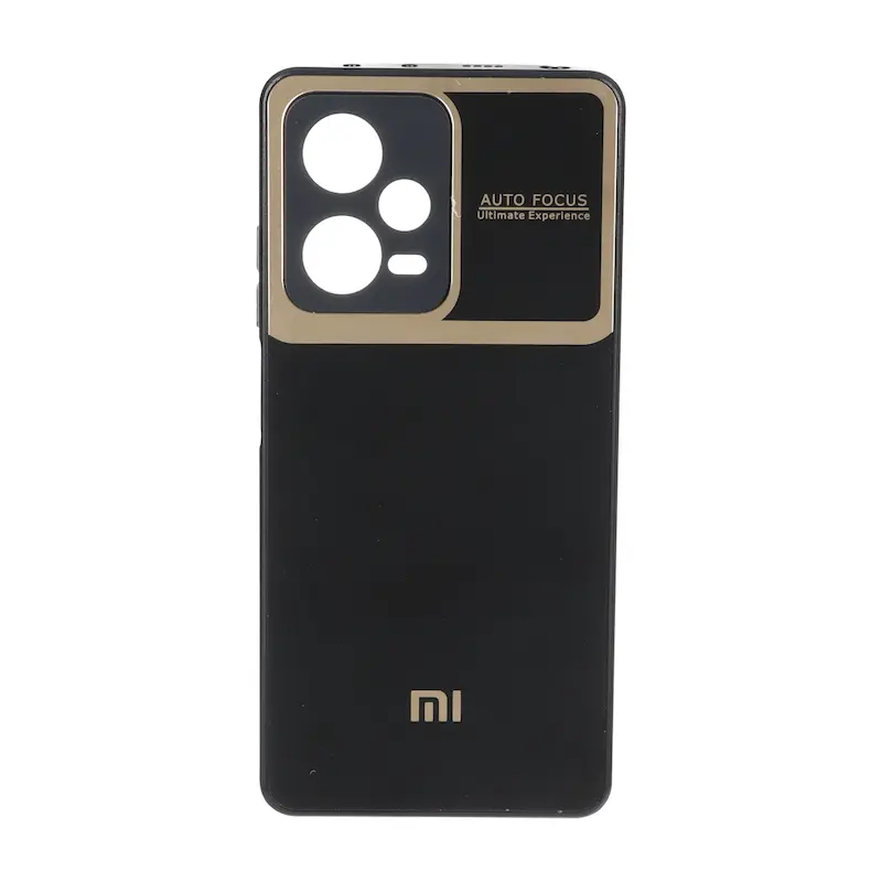 قاب گوشی Redmi Note 12 Pro 5G شیائومی PVD شیشه ای مدل AUTO FOCUS محافظ لنز دار مشکی کد E9-180666