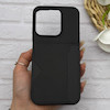 قاب گوشی Redmi 15C - Poco C85 شیائومی چرمی دوخت جاکارتی دار کربنی Slim Wallet Case مشکی کد 164405