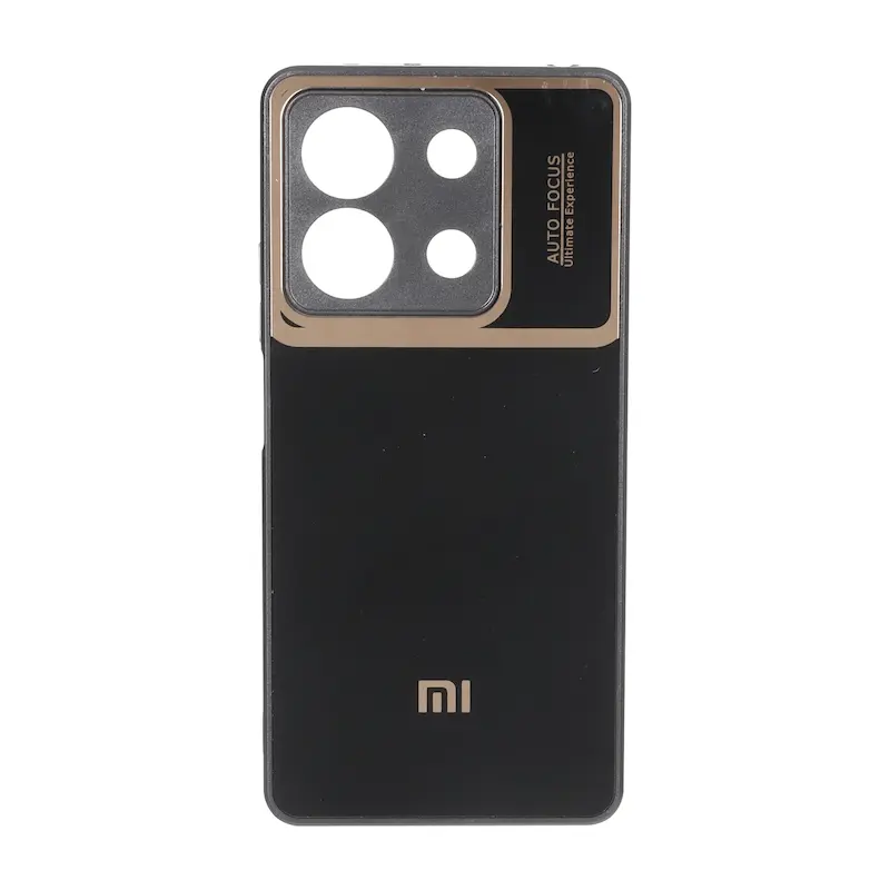 قاب گوشی Redmi Note 13 5G شیائومی PVD شیشه ای مدل AUTO FOCUS محافظ لنز دار مشکی کد E9-180690