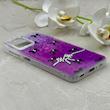 قاب گوشی Galaxy A22 4G - M32 4G سامسونگ فانتزی ماربل IMD لنز نگین دار دور مات دکمه کرومی طرح پاپیون کیوت کد 166161