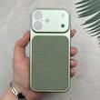 قاب گوشی iPhone 16 آیفون تبدیل سری 17 Tech Woven Case پشت سخت جیر محافظ لنز دار شیشه ای سبز کد 166715