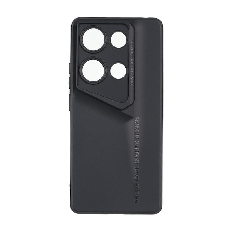 قاب گوشی Redmi Note 13 Pro 4G - Poco M6 Pro 4G شیائومی سری Porsche Design سیلیکونی ژله ای محافظ لنز دار مشکی کد 180700