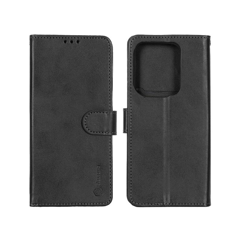 کیف گوشی Redmi Note 13 Pro 4G - Poco M6 Pro 4G - Redmi Note 14S شیائومی مگنتی Nillkin نیلکین طرح چرم کتابی مشکی کد 180701