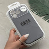 قاب گوشی iPhone 17 Pro Max آیفون سیلیکونی پاک کنی اورجینال Auto Focus مگ سیف دار Magsafe درجه یک زیربسته محافظ لنز شیشه ای خاکستری کد 164967