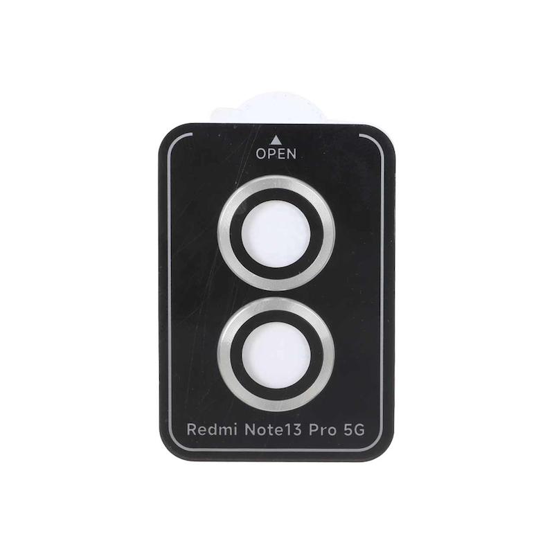 محافظ لنز دوربین گوشی Redmi Note 13 Pro 5G شیائومی اورجینال محافظ لنز Camera Lens رینگی فلزی نقره ای کد 180713